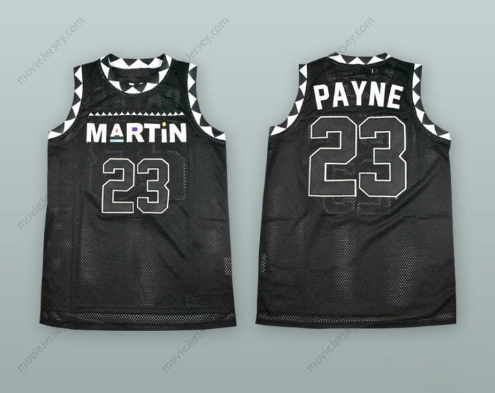 CUSTOM ANY Name Number MARTIN PAYNE 23 BLACK BASKETBALL JERSEY Top Stitched S-6XL