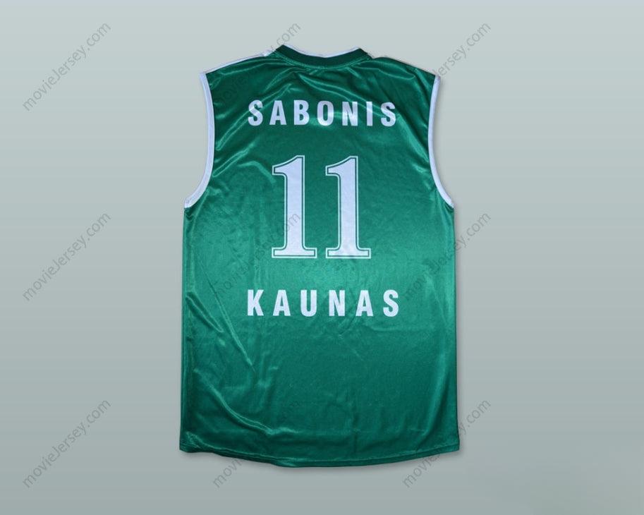 CUSTOM ANY Name Number ARVYDAS SABONIS 11 BC ZALGIRIS KAUNAS BASKETBALL JERSEY Top Stitched S-6XL