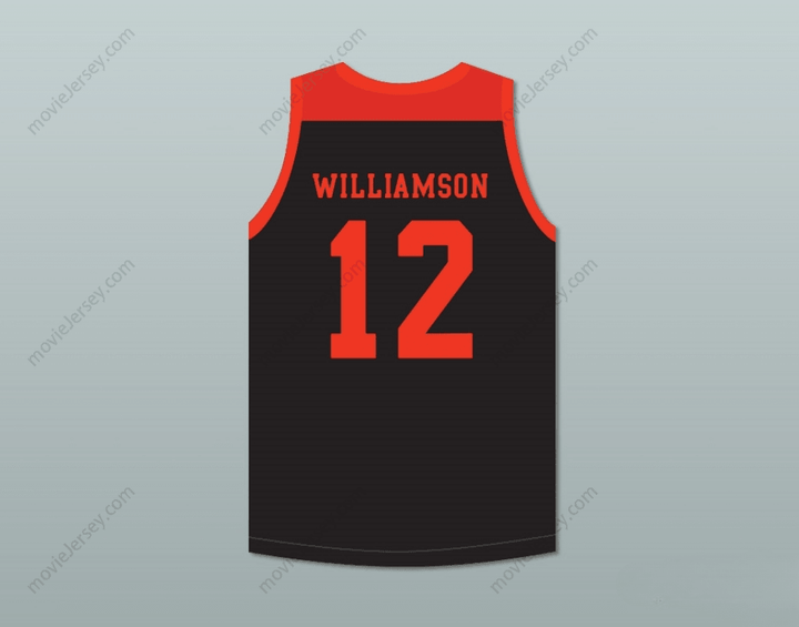CUSTOM ANY Name Number ZION WILLIAMSON 12 GAME ELITE BLACK BASKETBALL JERSEY 2 Top Stitched S-6XL