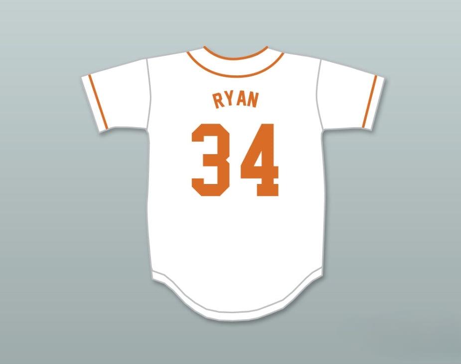 Custom Any Name Number NOLAN RYAN 34 ALVIN HIGH SCHOOL YELLOWJACKETS WHITE BASEBALL JERSEY 2 Top Stitched S-6XL