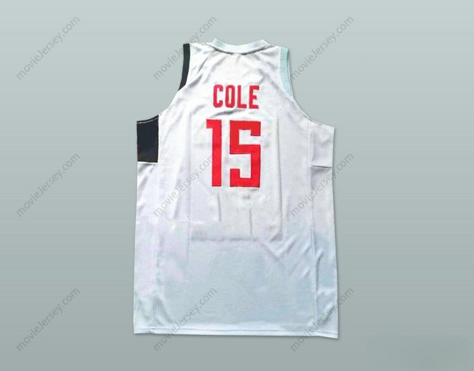 CUSTOM ANY Name Number J COLE 15 PATRIOTS VISIT RWANDA WHITE BASKETBALL JERSEY Top Stitched S-6XL
