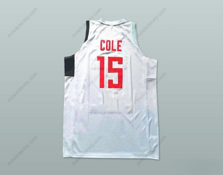 CUSTOM ANY Name Number J COLE 15 PATRIOTS VISIT RWANDA WHITE BASKETBALL JERSEY Top Stitched S-6XL