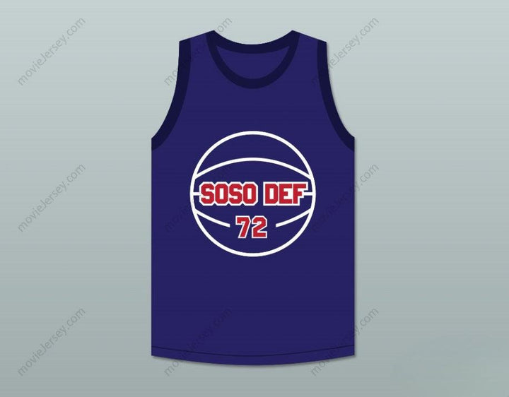 CUSTOM ANY Name Number DRU HILL IN MY BED DA BRAT SOSO DEF 72 BASKETBALL JERSEY Top Stitched S-6XL