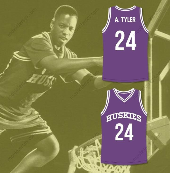 CUSTOM ANY Name Number KADEEM HARDISON ANTOINE TYLER 24 HUSKIES BASKETBALL JERSEY THE 6TH MAN Top Stitched S-6XL