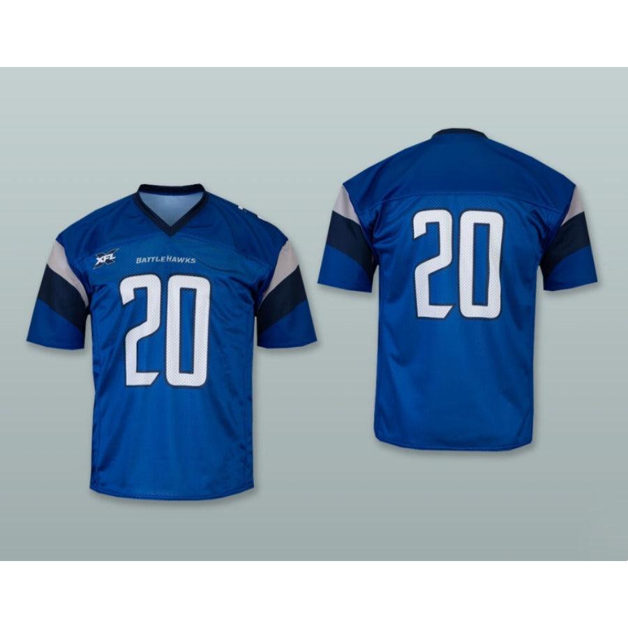 CUSTOM ANY Name Number ST LOUIS 20 HOME BLUE Football Jersey Top Stitched S-6XL