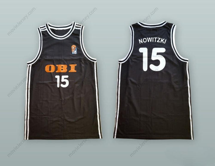 CUSTOM ANY Name Number DIRK NOWITZKI 15 GERMANY NATIONAL TEAM BLACK BASKETBALL JERSEY Top Stitched S-6XL