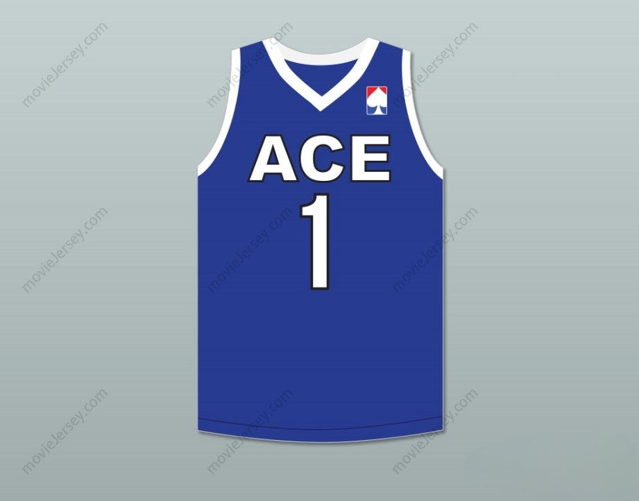 CUSTOM ANY Name Number DDG 1 ACE FAMILY CHARITY BLUE BASKETBALL JERSEY Top Stitched S-6XL