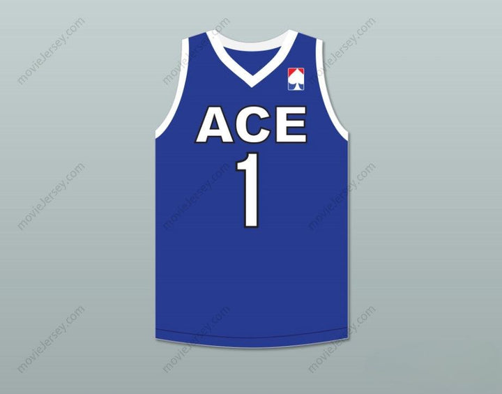CUSTOM ANY Name Number DDG 1 ACE FAMILY CHARITY BLUE BASKETBALL JERSEY Top Stitched S-6XL