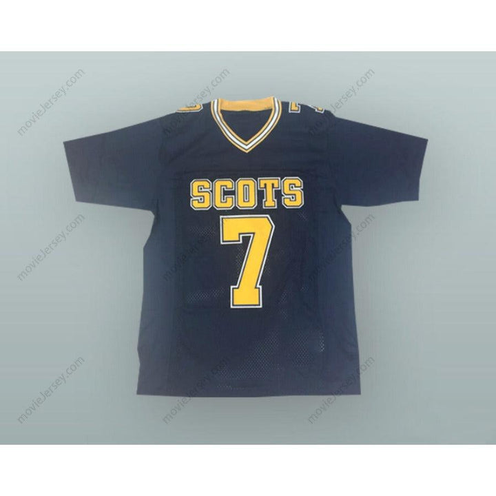 CUSTOM ANY Name Number MATTHEW STAFFORD 7 HIGHLAND PARK HIGH SCHOOL SCOTS DARK BLUE FOOTBALL JERSEY Top Stitched S-6XL