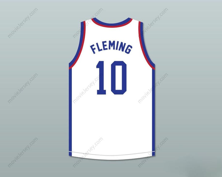 CUSTOM ANY Name Number VERN FLEMING 10 LARRY'S GAME WHITE BASKETBALL JERSEY 1988 CHARITY EVENT Top Stitched S-6XL