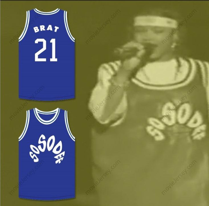CUSTOM ANY Name Number DA BRAT 21 SOSODEF BLUE BASKETBALL JERSEY Top Stitched S-6XL