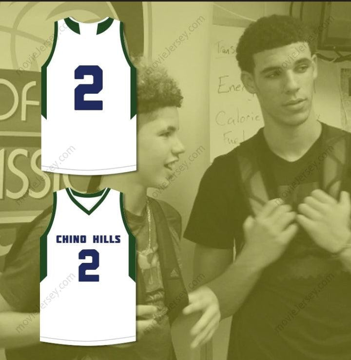 CUSTOM ANY Name Number LONZO BALL 2   HIGH SCHOOL HUSKIES WHITE BASKETBALL JERSEY 2 Top Stitched S-6XL