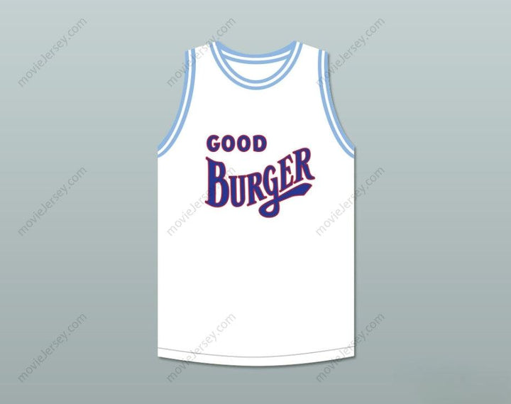 CUSTOM ANY Name Number ED 1 GOOD BURGER WHITE BASKETBALL JERSEY Top Stitched S-6XL