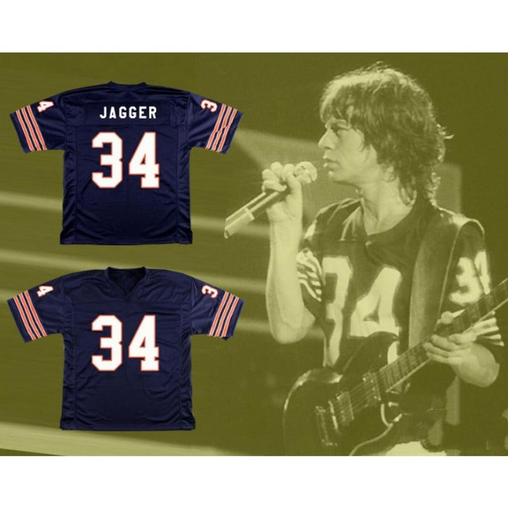 CUSTOM ANY Name Number MICK JAGGER 34 CONCERT Football Jersey Top Stitched S-6XL