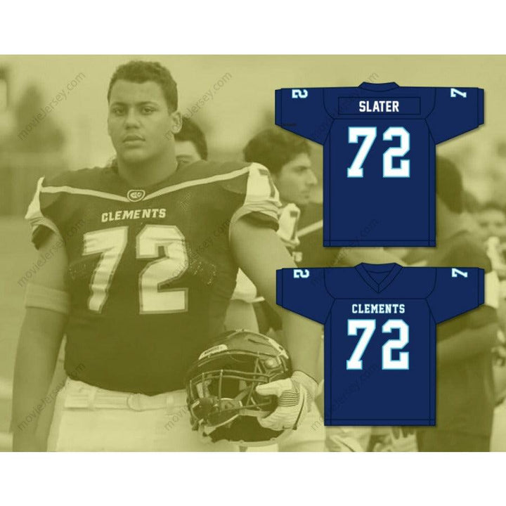 CUSTOM ANY Name Number RASHAWN SLATER 72 CLEMENTS HIGH SCHOOL RANGERS FOOTBALL JERSEY Top Stitched S-6XL