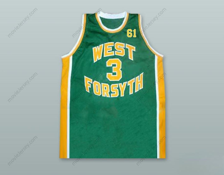 CUSTOM ANY Name Number CHRIS PAUL 3 WEST FORSYTH HIGH SCHOOL GREEN BASKETBALL JERSEY 61 TRIBUTE TO GRANDFATHER Top Stitched S-6XL