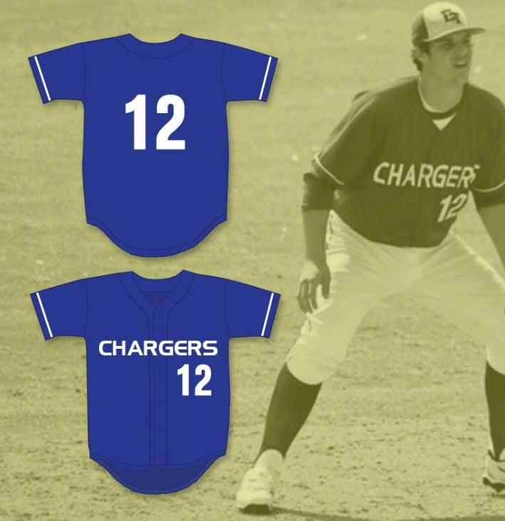 Custom Any Name Number NOLAN ARENADO 12 EL TORO HIGH SCHOOL CHARGERS BLUE BASEBALL JERSEY 1 Top Stitched S-6XL