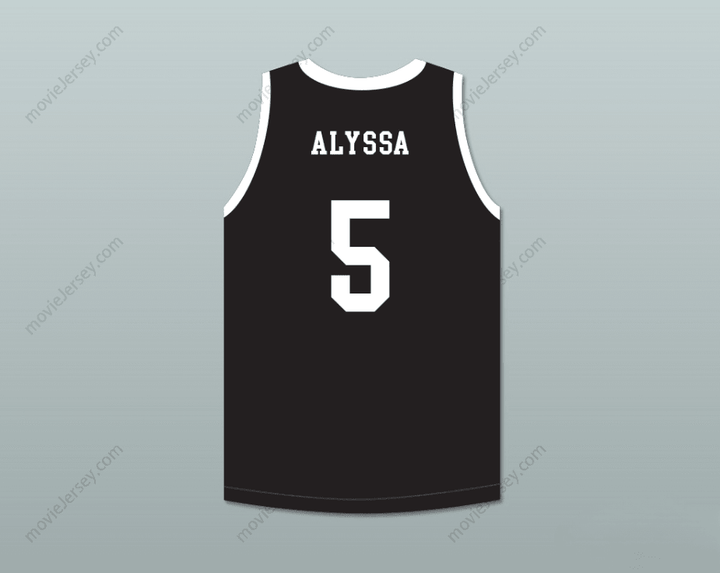 CUSTOM ANY Name Number ALYSSA 5 MAMBA BALLERS BLACK BASKETBALL JERSEY VERSION 2 Top Stitched S-6XL