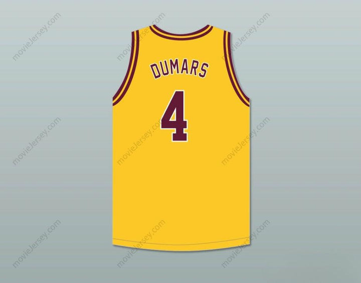 CUSTOM ANY Name Number JOE DUMARS 4  CENTRAL HIGH SCHOOL CHIEFS YELLOW GOLD BASKETBALL JERSEY 1 Top Stitched S-6XL