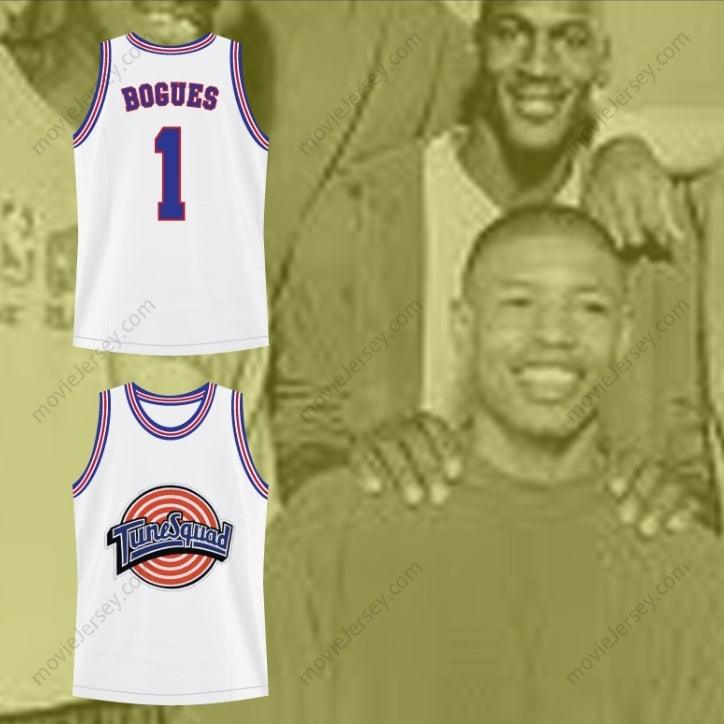 CUSTOM ANY Name Number SPACE JAM TUNE SQUAD MUGSY BOGUES BASKETBALL JERSEY STITCH SEWN NEW Top Stitched S-6XL