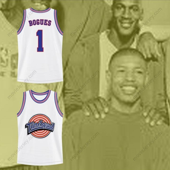 CUSTOM ANY Name Number SPACE JAM TUNE SQUAD MUGSY BOGUES BASKETBALL JERSEY STITCH SEWN NEW Top Stitched S-6XL