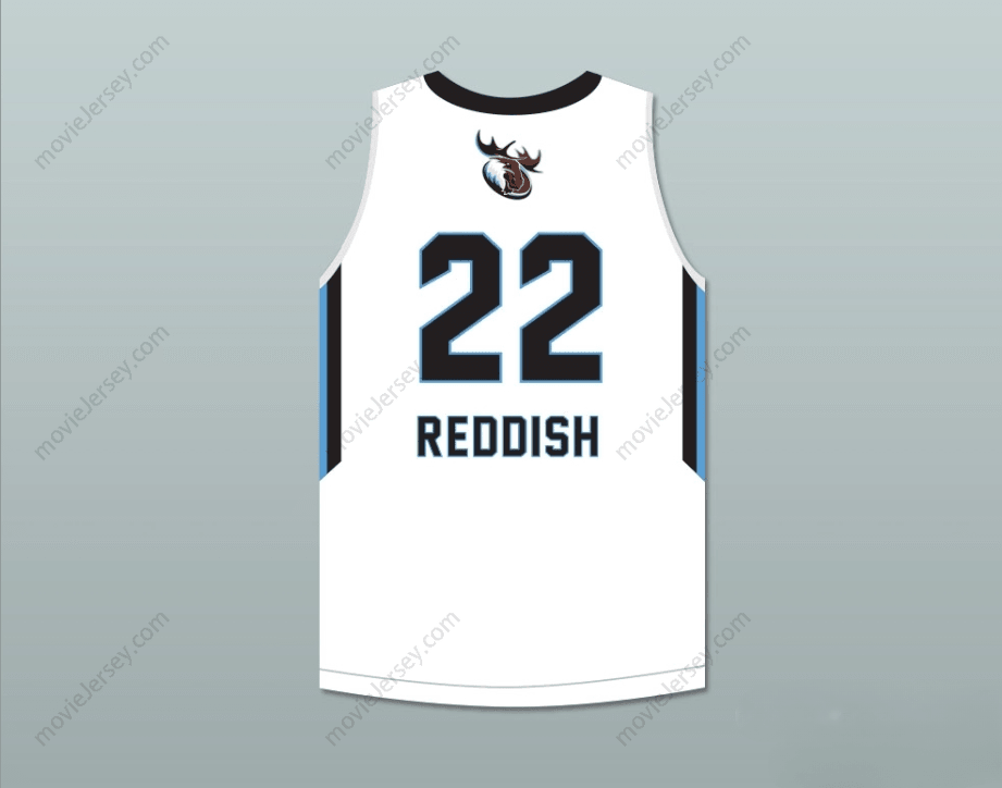 CUSTOM ANY Name Number CAM REDDISH 22 WESTTOWN SCHOOL MOOSE WHITE BASKETBALL JERSEY 2 Top Stitched S-6XL