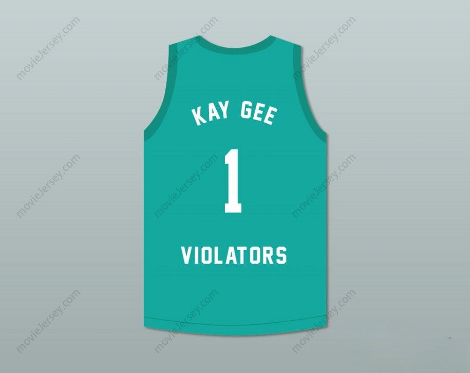 CUSTOM ANY Name Number KAY GEE 1 VIOLATORS BASKETBALL JERSEY 3RD ANNUAL ROCK N' JOCK B-BALL JAM 1993 Top Stitched S-6XL