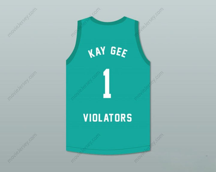 CUSTOM ANY Name Number KAY GEE 1 VIOLATORS BASKETBALL JERSEY 3RD ANNUAL ROCK N' JOCK B-BALL JAM 1993 Top Stitched S-6XL