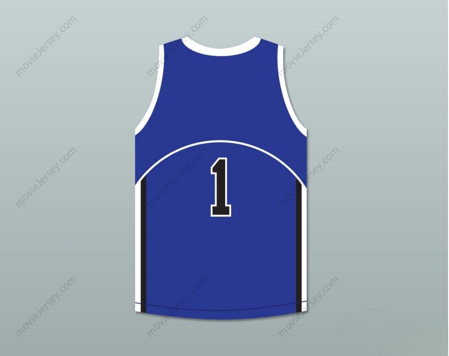 CUSTOM ANY Name Number DAMIAN LILLARD 1  HIGH SCHOOL WILDCATS BLUE BASKETBALL JERSEY Top Stitched S-6XL