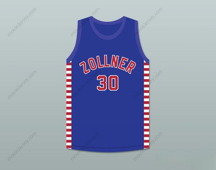 CUSTOM ANY Name Number PAUL BIRCH 30 FORT WAYNE ZOLLNER  BLUE BASKETBALL JERSEY Top Stitched S-6XL