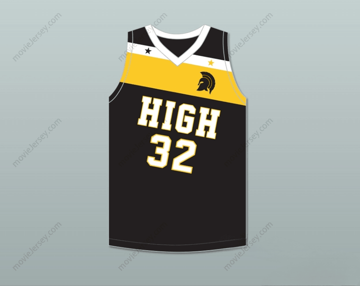 CUSTOM ANY Name Number DRAYMOND GREEN 32 SAGINAW HIGH SCHOOL TROJANS BLACK BASKETBALL JERSEY 2 Top Stitched S-6XL