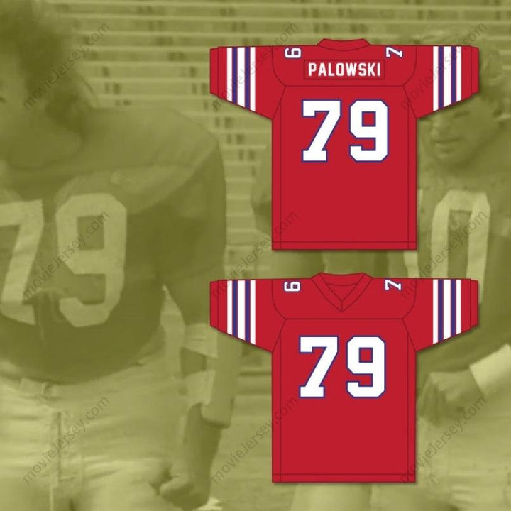 CUSTOM ANY Name Number FRED PALOWSKI 79 ADAMS COLLEGE ATOMS RED FOOTBALL JERSEY REVENGE OF THE NERDS Top Stitched S-6XL