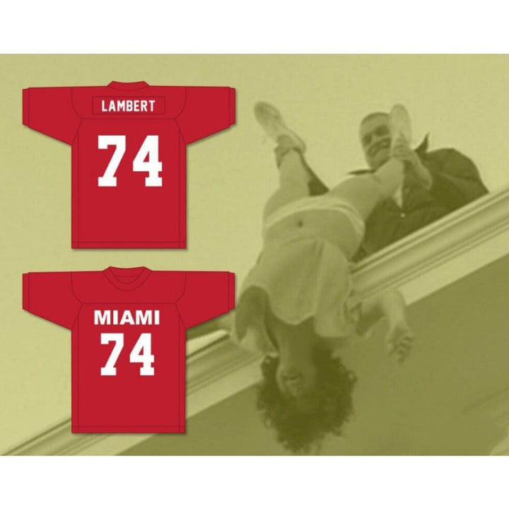 CUSTOM ANY Name Number T.J. LAMBERT 74 MIAMI Football Jersey Top Stitched S-6XL