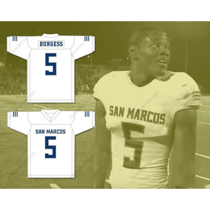 CUSTOM ANY Name Number TERRELL BURGESS 5 SAN MARCOS HIGH SCHOOL KNIGHTS Football Jersey Top Stitched S-6XL