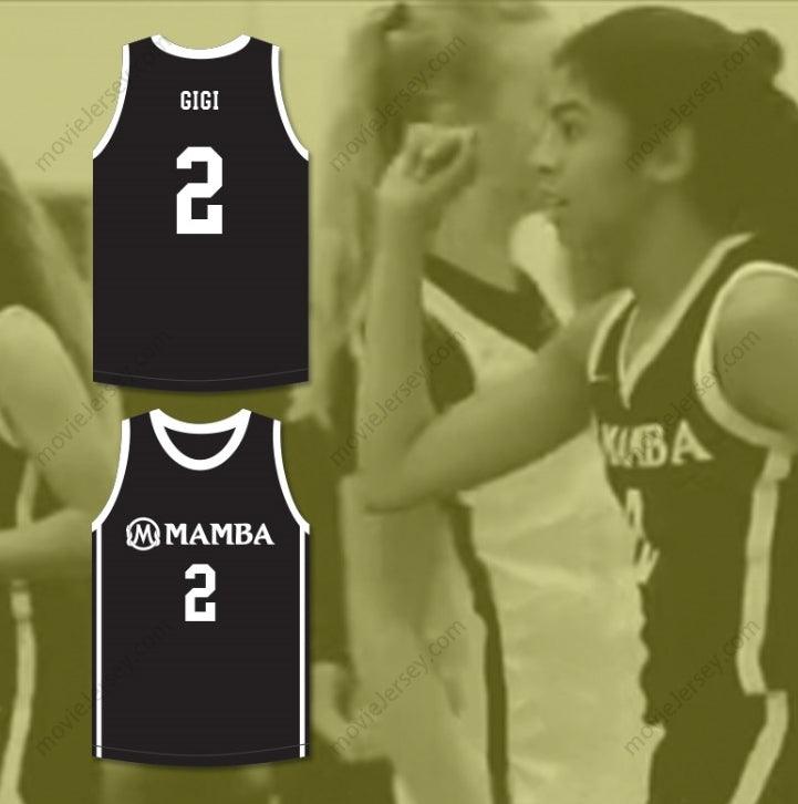 CUSTOM ANY Name Number GIGI 2 MAMBA BALLERS BLACK BASKETBALL JERSEY VERSION 2 Top Stitched S-6XL