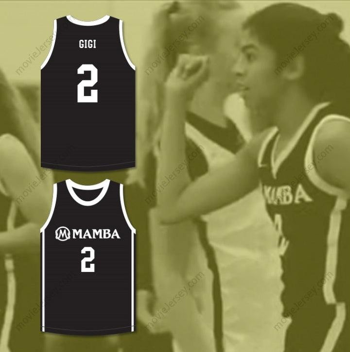 CUSTOM ANY Name Number GIGI 2 MAMBA BALLERS BLACK BASKETBALL JERSEY VERSION 2 Top Stitched S-6XL