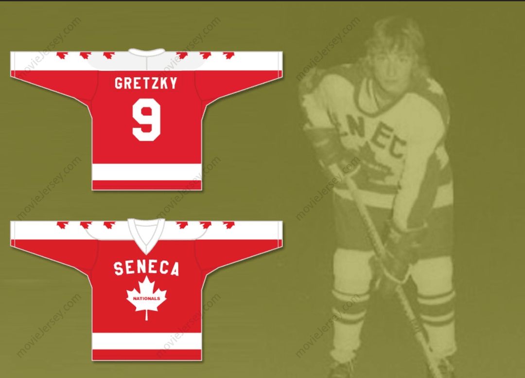 Custom Any Name Number Wayne Gretzky 9 Seneca Nationals Hockey Jersey Metro Junior B Hockey League Top Stitched S-6XL