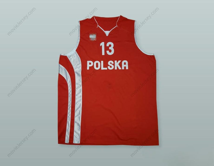 CUSTOM ANY Name Number MARCIN GORTAT 13 POLAND BASKETBALL JERSEY WITH PATCH Top Stitched S-6XL