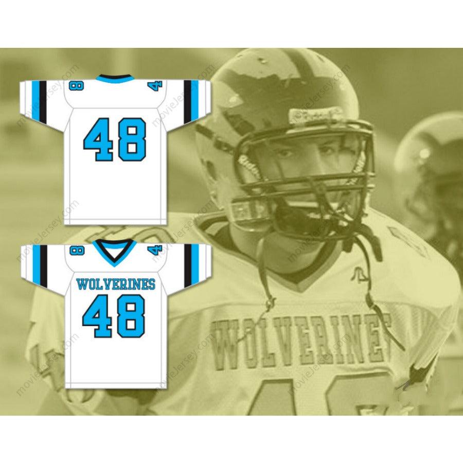 CUSTOM ANY Name Number ROB GRONKOWSKI 48 WOODLAND HILLS HIGH SCHOOL WOLVERINES Football Jersey Top Stitched S-6XL