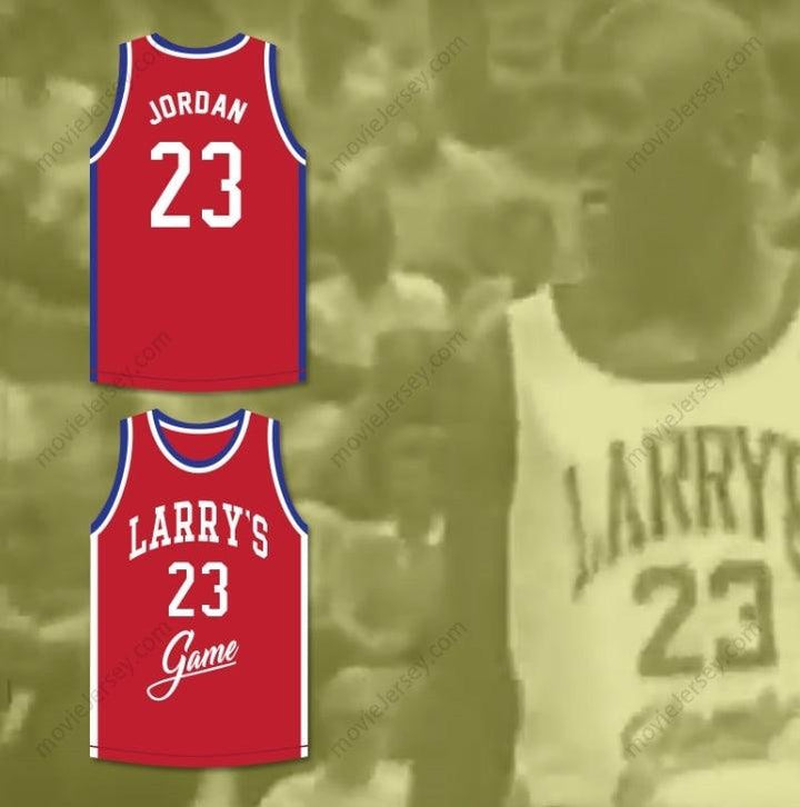 CUSTOM ANY Name Number MICHAEL  23 LARRY'S GAME RED BASKETBALL JERSEY 1988 CHARITY EVENT Top Stitched S-6XL