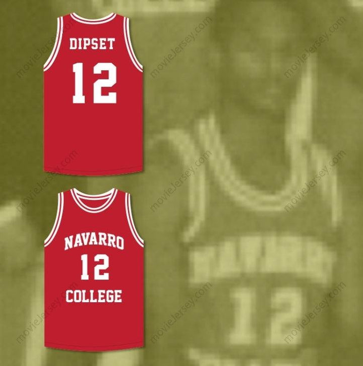 CUSTOM ANY Name Number RAPPER CAMERON GILES 'DIPSET' 12 NAVARRO  RED BASKETBALL JERSEY Top Stitched S-6XL