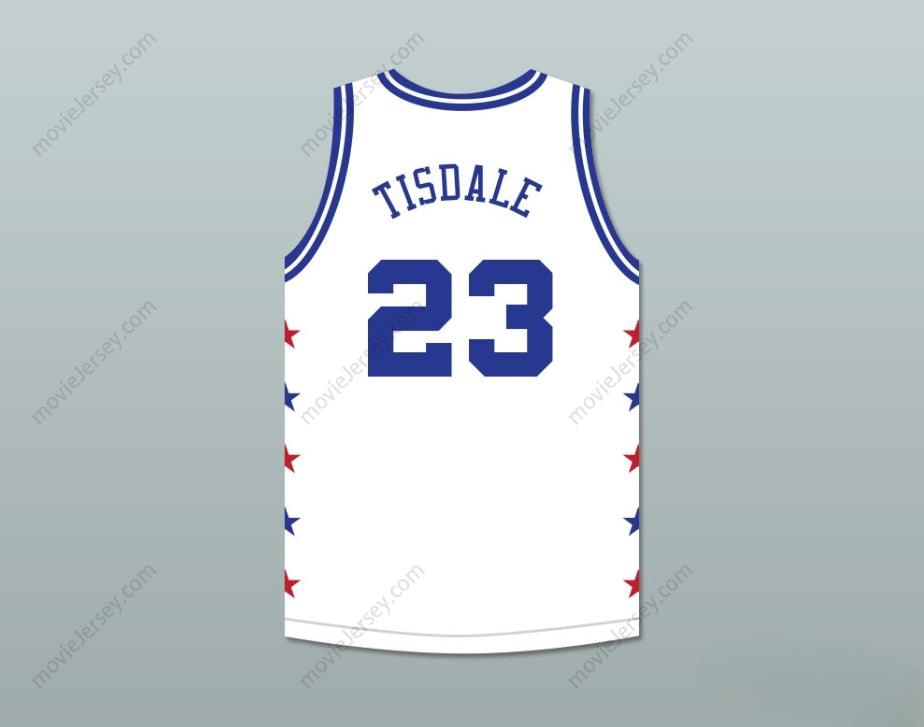 CUSTOM ANY Name Number WAYMAN TISDALE 23 MAGIC JOHNSON ALL STAR GAME WHITE BASKETBALL JERSEY 1990 MIDSUMMER NIGHT'S MAGIC CHARITY EVENT Top Stitched S-6XL
