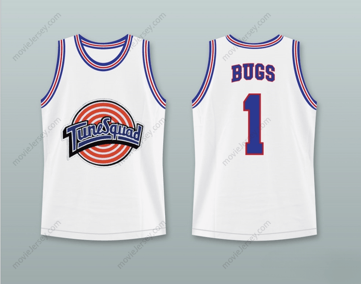 CUSTOM ANY Name Number SPACE JAM TUNE SQUAD BUGS BUNNY 1 BASKETBALL JERSEY STITCH SEWN NEW Top Stitched S-6XL