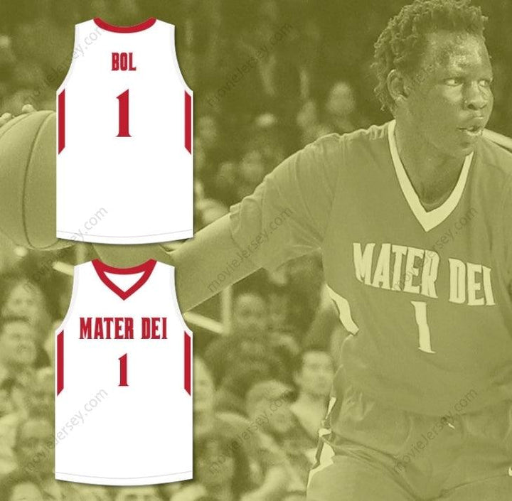CUSTOM ANY Name Number BOL BOL 1 MATER DEI HIGH SCHOOL WHITE BASKETBALL JERSEY 2 Top Stitched S-6XL