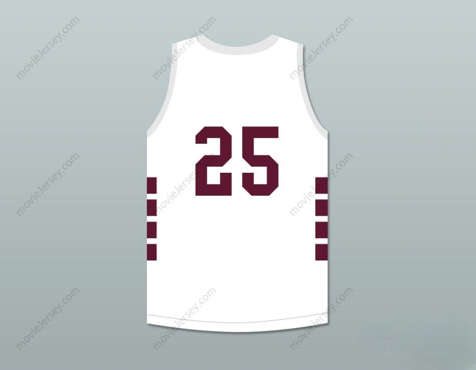 CUSTOM ANY Name Number PLAYER 25 BRISTOL CENTRAL RAMS WHITE BASKETBALL JERSEY Top Stitched S-6XL