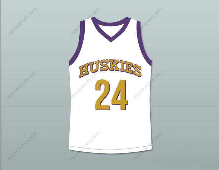 CUSTOM ANY Name Number KADEEM HARDISON ANTOINE TYLER 24 HUSKIES BASKETBALL JERSEY THE 6TH MAN WHITE Top Stitched S-6XL