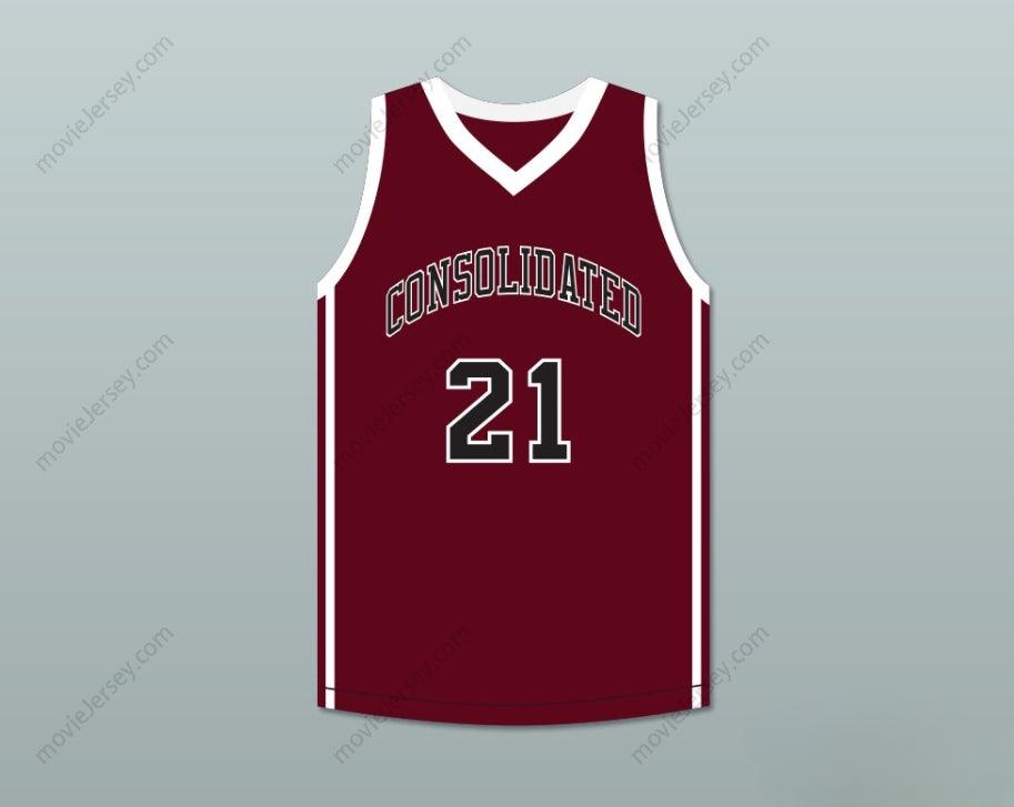 CUSTOM ANY Name Number PLAYER 21 A&M CONSOLIDATED HIGH SCHOOL TIGERS MAROON BASKETBALL JERSEY Top Stitched S-6XL