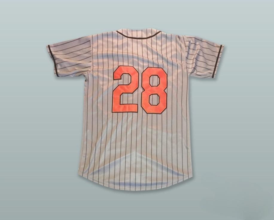 Custom Any Name Number  ROYAL GIANTS 28 GRAY PINSTRIPED BASEBALL JERSEY Top Stitched S-6XL