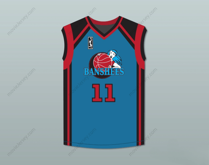 CUSTOM ANY Name Number KIM WAYANS LATISHA JANSEN 11 CHARLOTTE BANSHEES AWAY BASKETBALL JERSEY WITH WUBA PATCH JUWANNA MANN Top Stitched S-6XL
