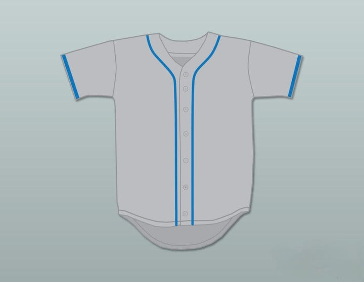 Custom Any Name Number GEORGE PLIMPTON 58 EXHIBITION GAME GRAY BASEBALL JERSEY Top Stitched S-6XL